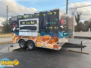 Like New - 2001 8' x 14' Kitchen Food Trailer with Fire Suppression System