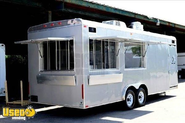 8' x 24' Mobile Kitchen Concession Trailer with Garage