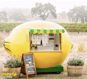 201 6' x 10' Lemon-Shaped Beverage Concession Trailer / Very Cute Lemonade Stand