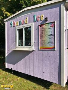 Cute Snow Ball Concession Stand Building / Shaved Ice Trailer