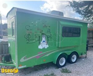 Shaved Ice Concession Trailer / Used Mobile Snowball Dessert Vending Unit