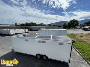 Like New - 2023 8' x 28' Solar Mobile Kitchen Trailer | Food Concession  Trailer
