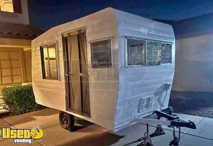 Vintage Camper Style 6.5' x 12' Empty Concession Trailer | Mobile Vending Unit