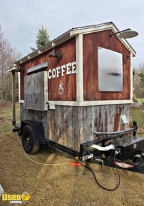 Well Equipped - 6.5' x 10' Mobile Coffee Concession Trailer with Porch