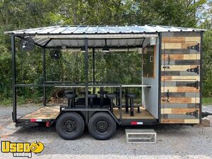 Custom - 16' New Party Tailgating Trailer Mobile Entertainment Bar w/ Cedar Trim