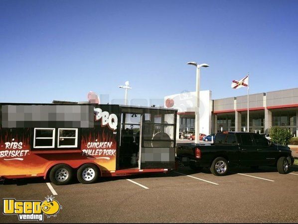8.6' x 20' BBQ Concession Trailer with Porch
