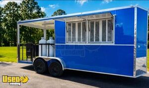 Like New - 2024 Kitchen Food Concession Trailer with Porch