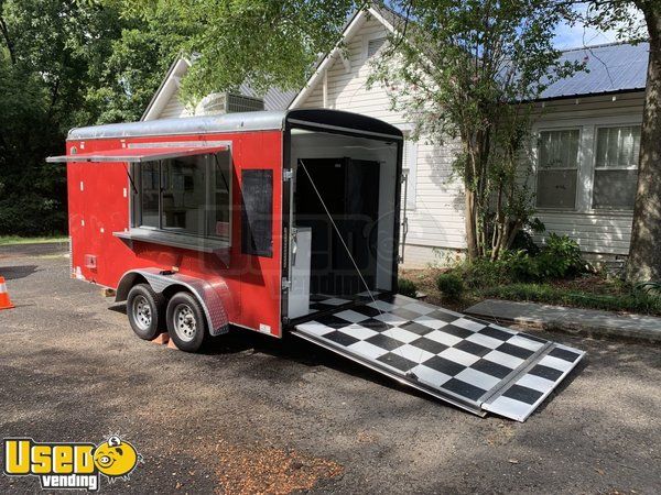 2014 Interstate 7'x14' Red GAWR 3500 Load Runner Food Concession Trailer