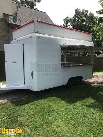 Well-Maintained 7.5' x 15' Waymatic Food Concession Trailer / Mobile Food Unit
