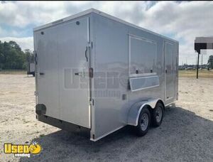 2022 - 7' x 16' Empty Concession Trailer | Mobile Vending Trailer