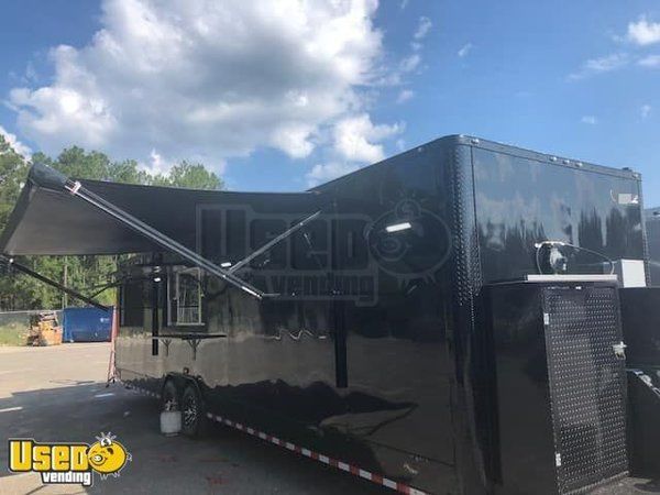 8.5' x 40' BBQ Concession Trailer with Porch and Truck