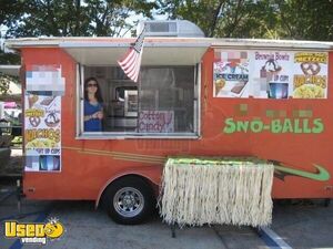 2006 Sno Pro 6' x 14' Snowball Shaved Ice Concession Trailer | Sno Cone Trailer