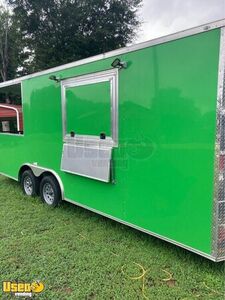 Like-New - 2023 8.5' x 20' Kitchen Food Concession Trailer with Porch & Pro-Fire Suppression