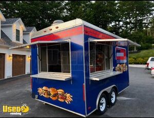 2016 8' x 14' Kitchen Food Trailer with Fire Suppression and 2017 Ford F350 Truck