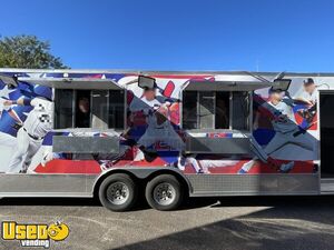 LOADED Registered - 2022 8.5' x 28' Kitchen Food Trailer w/ Fire Suppression System