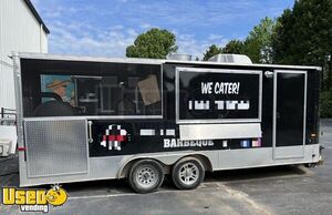 Turnkey Business 2020 7.5' x 24' Commercial BBQ Rig Kitchen Trailer with Porch