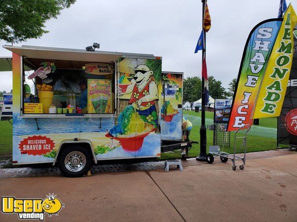 2009 - 7' x 10' Lark Shaved Ice Snowball Concession Trailer with