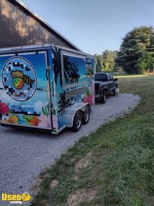 2018 - 7' x 14' Shaved Ice Concession Trailer/Used Snowball Trailer