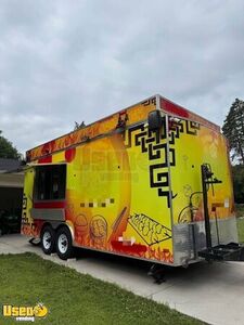 2019 8.6' x 20' Mobile Kitchen Concession Trailer w/ Fire Suppression & Marquees