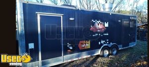 2017 8.5' x 28' Barbecue Kitchen Food Concession Trailer with Pro Fire System
