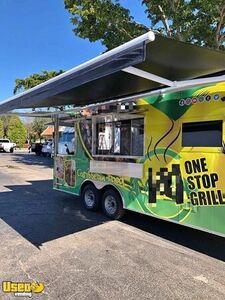 2022 8.5' x 16' Barbecue Food Concession Trailer with Fire Suppression & Porch