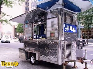 Compact - 4' x 8' Food Concession Trailer Mobile Vending Unit
