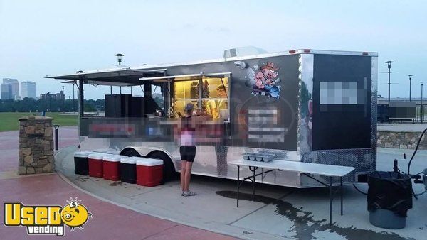 2015 - 8.5' x 20' BBQ Concession Trailer with Porch