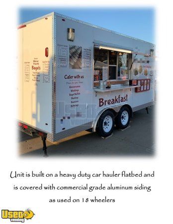 Used 8' x 16' Heavy Duty Food Concession Trailer with Commercial Grade Equipment