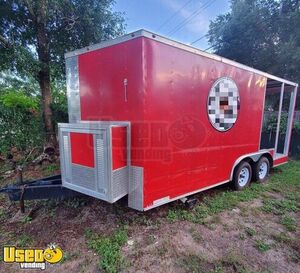 Never Used Diamond Cargo 8.5' x 16' Food Concession Trailer with Porch