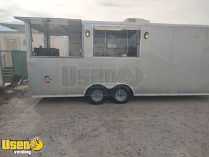 Lightly Used Custom 2017 8.5' x 22' Charmac BBQ Trailer w/  Myron Mixon Smoker & Full Kitchen