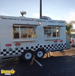 2022 - 8' x 16' Mobile Kitchen Food Trailer w/ HCD Insignia & Fire Suppression System