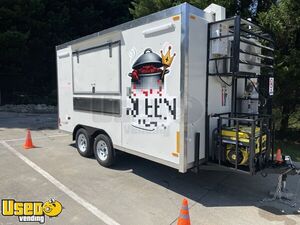 New and Never Used - 2025 8' x 14' Kitchen Food Concession Trailer with Fire Suppression