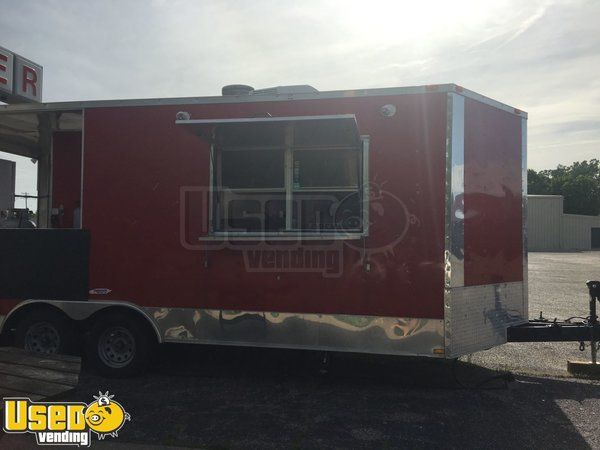 2014- 30' Concession Trailer with Porch & Cadillac Smoker