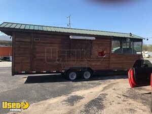 Log Cabin Style 2010 Barbecue Food Concession Trailer with Screened Porch
