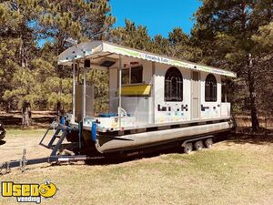 Harris Tri-toon FloteBoat 24' Food Boat with Triaxle Trailer