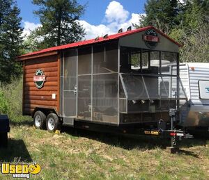 Turn Key - 2010 8' x 18'  Log Cabin Style Barbecue Food Trailer