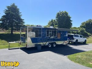 TURNKEY - 2021 8' x 17' Barbecue Kitchen Food Trailer w/ 6' Porch & Pro-Fire Suppression