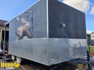9' x 13' Barbecue Kitchen Food Concession Vending Trailer with Porch and Smoker