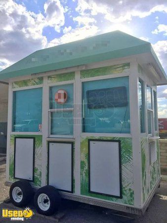 Fully Operational 7' x 10' Tropical Sno Shaved Ice Concession/Snowball Trailer