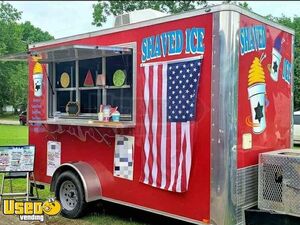 Self-Contained 2018 Spartan 12' Shaved Ice Trailer / Snowball Concession Trailer