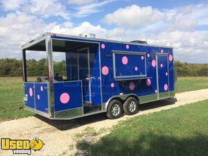 2018 8.5' x 18' Commercial BBQ Kitchen Concession Trailer with Porch