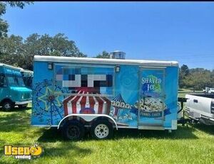 2015 7' x 14' Shaved Ice Concession Trailer | Mobile Snowball Unit