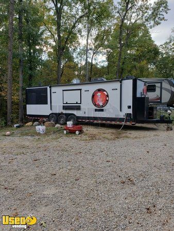 Gently Used 2019 SDG Barbecue Concession Trailer with a Porch and a Restroom
