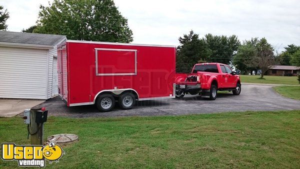 Never Used 2019 8' x 15' US Cargo Food Concession Trailer Condition