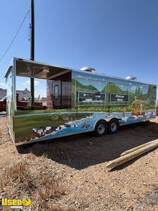 Beautiful 2021 8.5' x 30' Quality Cargo Food Concession Trailer w/ Porch + Fire Suppression