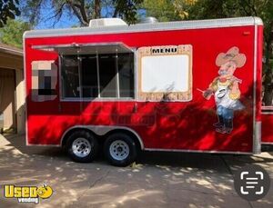 2014 8.4' x 16' Southwest Kitchen Food Concession Trailer with Pro-Fire Suppression