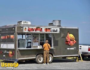 Turnkey - 2008 8' x 20' Wells Cargo Barbecue Food Concession Trailer