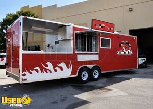 Like New - 2018 8.5' x 30' Barbecue Food Concession Trailer with Porch