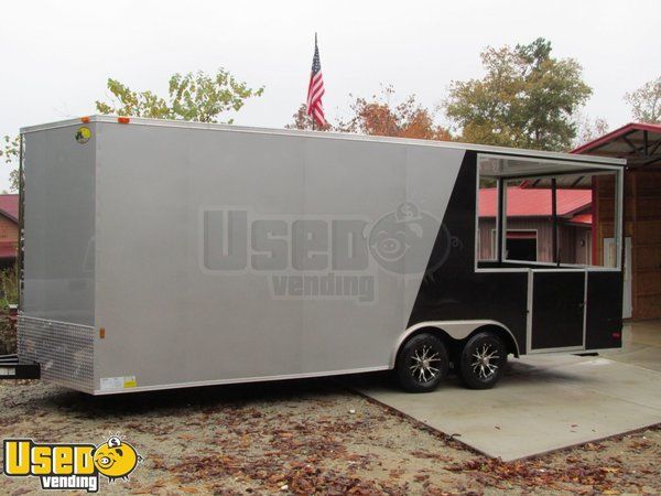 BBQ Smoker Concession Trailer with Porch- Brand New 2015