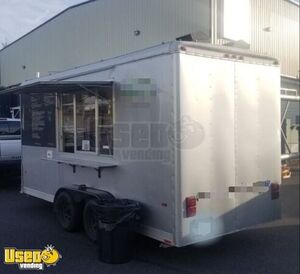 Licensed 2001 8.5' x 16' Wells Cargo Coffee Concession Trailer